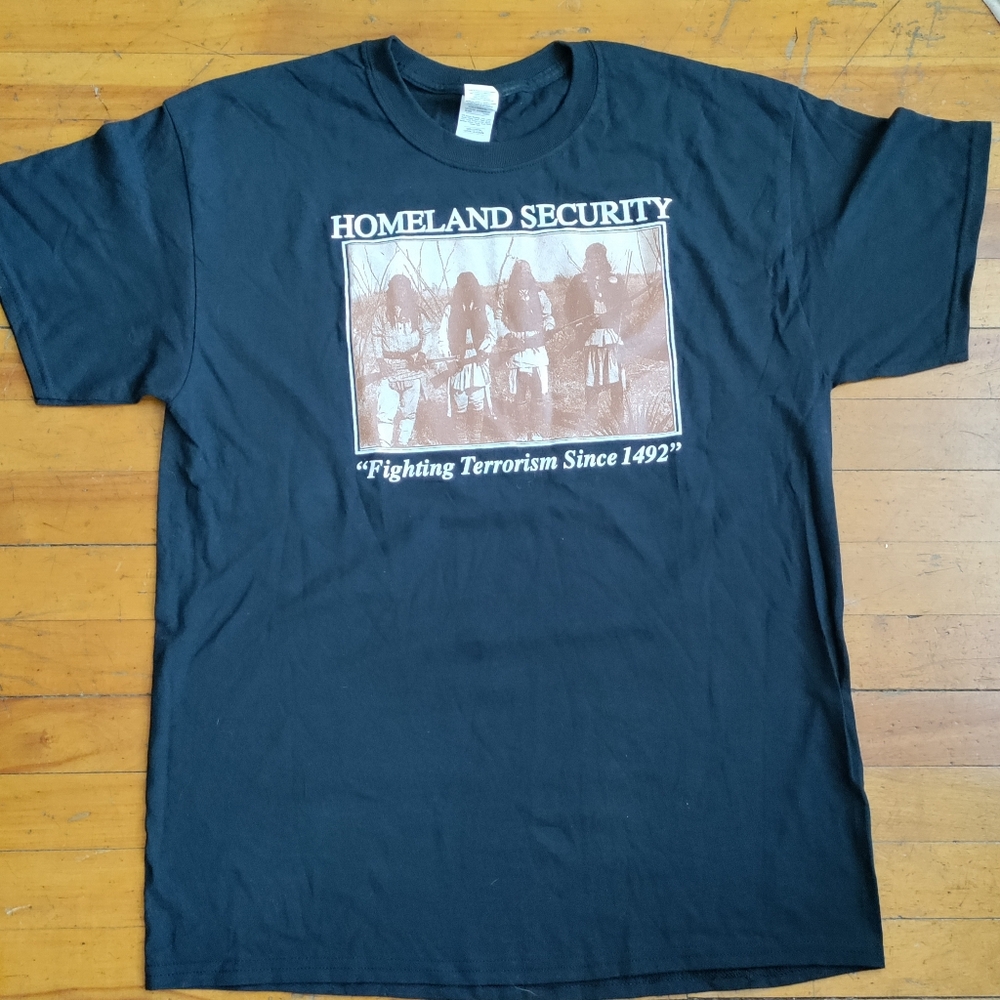 Native Homeland Security Cotton T-Shirt Size L
